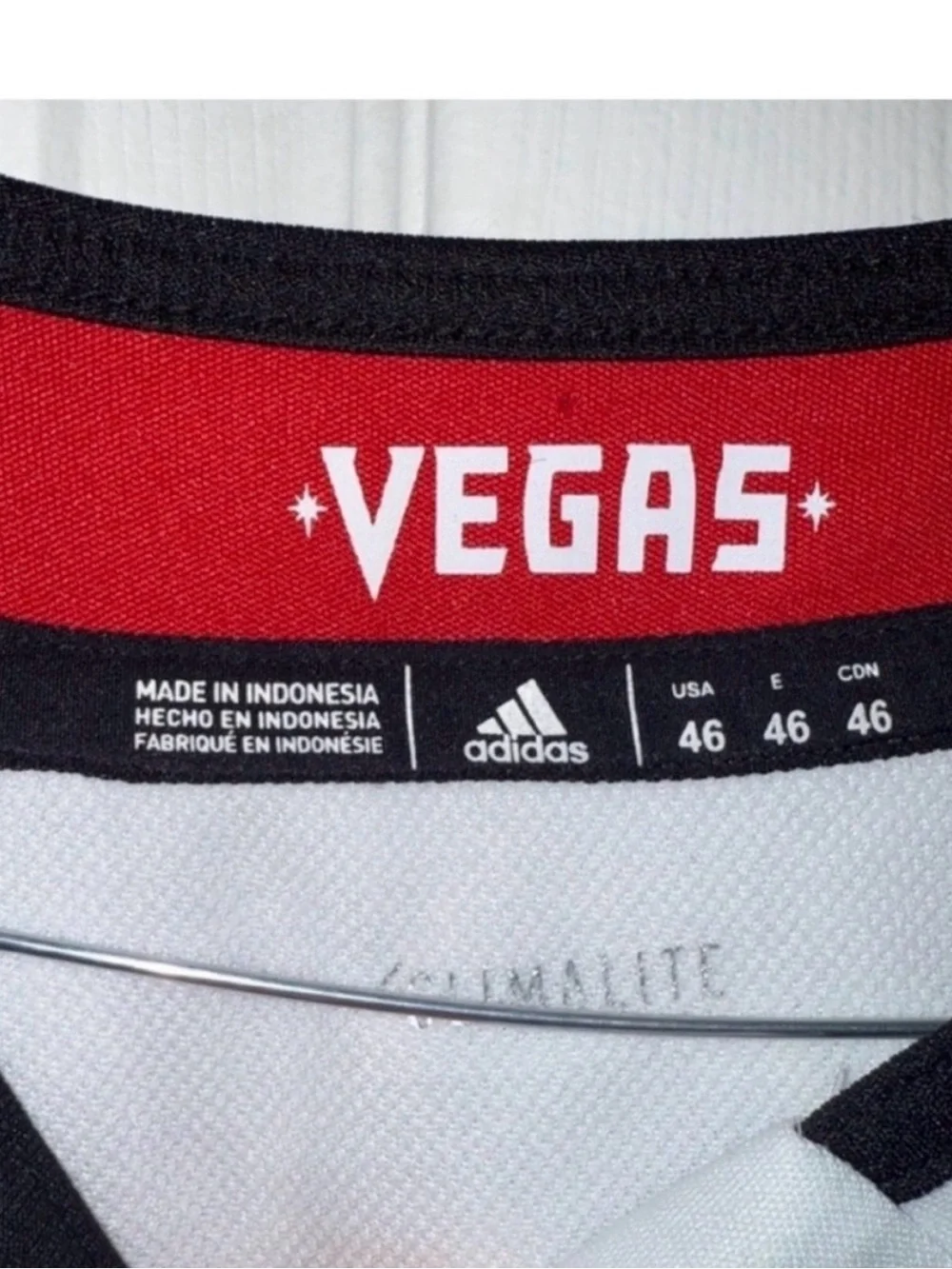 NHL Vegas White Gold and Gray Mens Hockey Jersey
